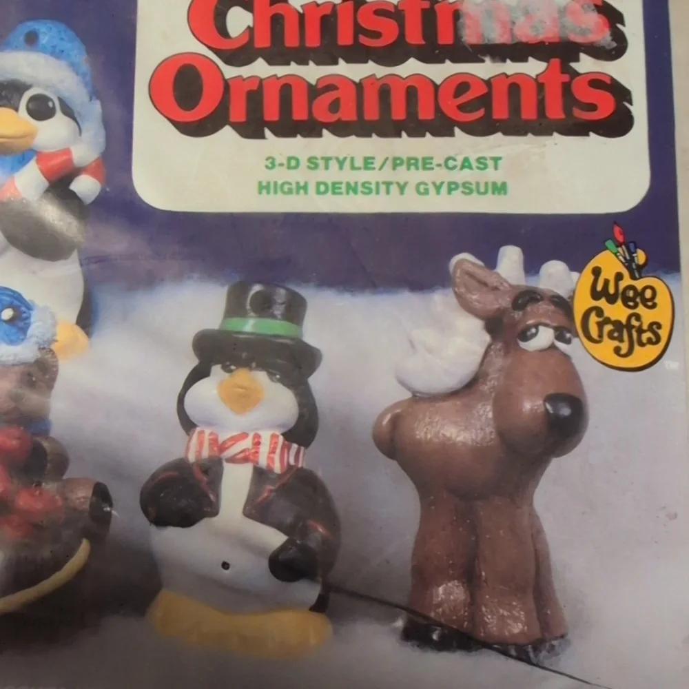 Vintage Wee Crafts Christmas Figurines Craft Kit Christmas Ornaments Rare Sealed